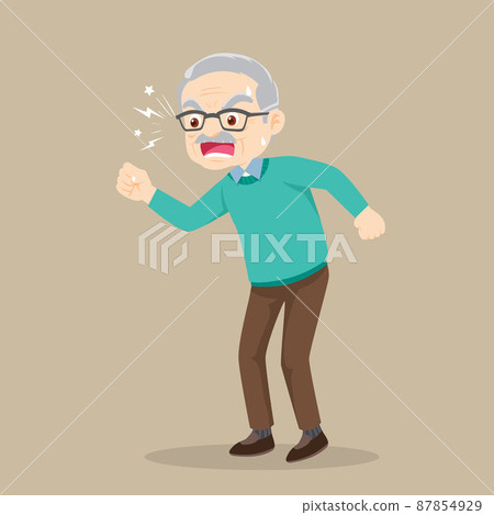 angry elderly man angry elderly man 87854929