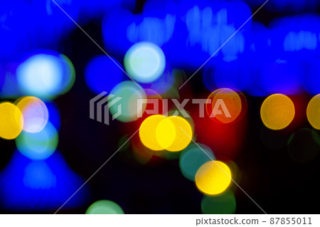 background blurred abstraction of colored lanterns and decorations. background blurred abstraction of colored lanterns and decorations. 87855011