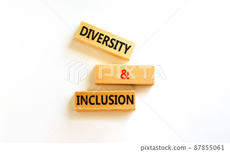 D and I, Diversity and inclusion symbol. Concept words D and I, diversity and inclusion on blocks on beautiful white table white background. Business, D and I, diversity and inclusion concept. D and I, Diversity and inclusion symbol. Concept words D and I, diversity and inclusion on blocks on beautiful white table white background. Business, D and I, diversity and inclusion concept. 87855061