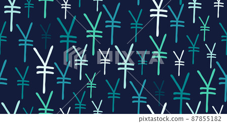 Yen currency symbol seamless background Yen currency symbol seamless background 87855182