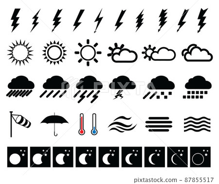 weather, icon, vector 87855517