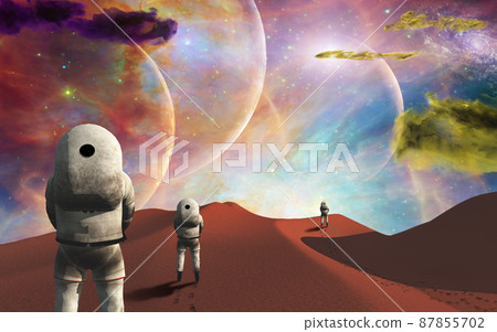 Astronauts on another planet 87855702