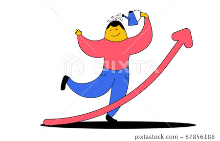 Personal growth and success development business. Achievement motivation person and progress vector illustration concept. Improvement and career goal. Training skill and self strategy leadership 87856188