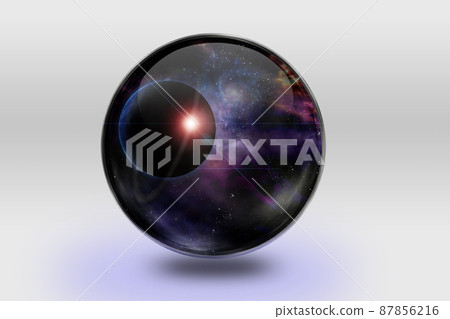 Space in glass sphere 87856216