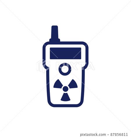 radiation detector icon on white radiation detector icon on white 87856811