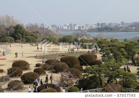 從偕樂園 Kobuntei 看到的三春廣場和千葉湖 從偕樂園 Kobuntei 看到的三春廣場和千葉湖 87857593