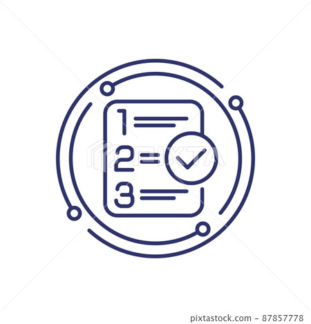 priority, prioritize line icon on white 87857778