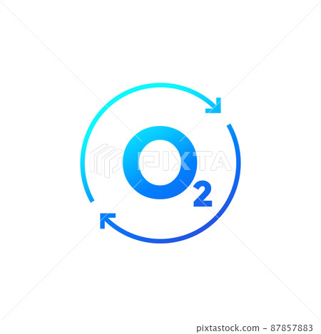 oxygen icon with arrows, vector design oxygen icon with arrows, vector design 87857883