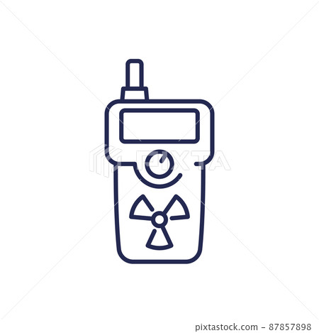 radiation detector line icon on white radiation detector line icon on white 87857898