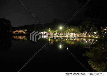 京都大覺寺月見晚 2020 年 10 月 3 日 京都大覺寺月見晚 2020 年 10 月 3 日 87858746
