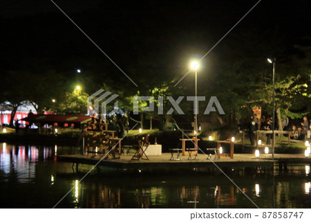 京都大覺寺月見晚 2020 年 10 月 3 日 京都大覺寺月見晚 2020 年 10 月 3 日 87858747