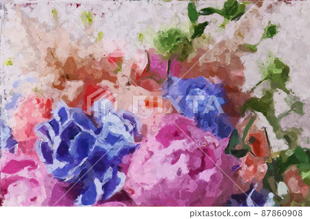 Abstract beautiful oil painting rose flower Abstract beautiful oil painting rose flower 87860908