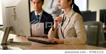 People working in the office People working in the office 87861218