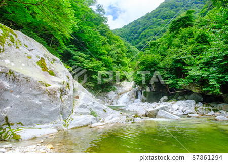 Ojiragawa Canyon (summer) Ojiragawa Canyon (summer) 87861294