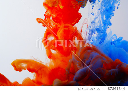 Colorful paints that spread underwater Colorful paints that spread underwater 87861844