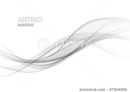 Gray curve background vector image Gray curve background vector image 87864066