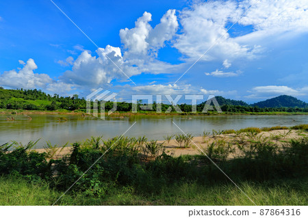 Laos Si Phan Don Scenery River Dolphin Watching Ground (Around) Laos Si Phan Don Scenery River Dolphin Watching Ground (Around) 87864316
