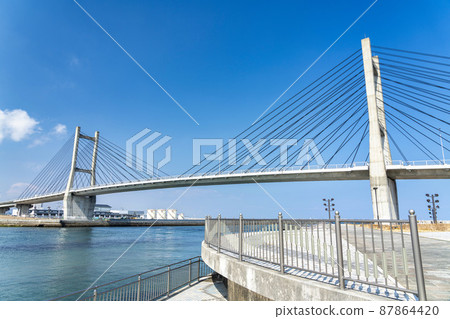 Blue Sky and Matsukawaura Ohashi, Soma City, Fukushima Prefecture Blue Sky and Matsukawaura Ohashi, Soma City, Fukushima Prefecture 87864420