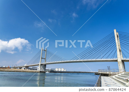 Blue Sky and Matsukawaura Ohashi, Soma City, Fukushima Prefecture Blue Sky and Matsukawaura Ohashi, Soma City, Fukushima Prefecture 87864424