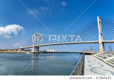 Blue Sky and Matsukawaura Ohashi, Soma City, Fukushima Prefecture Blue Sky and Matsukawaura Ohashi, Soma City, Fukushima Prefecture 87864425