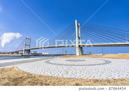 Blue Sky and Matsukawaura Ohashi, Soma City, Fukushima Prefecture Blue Sky and Matsukawaura Ohashi, Soma City, Fukushima Prefecture 87864454