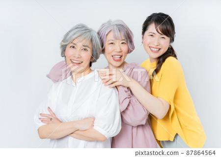 Portraits of three middle-aged women Portraits of three middle-aged women 87864564