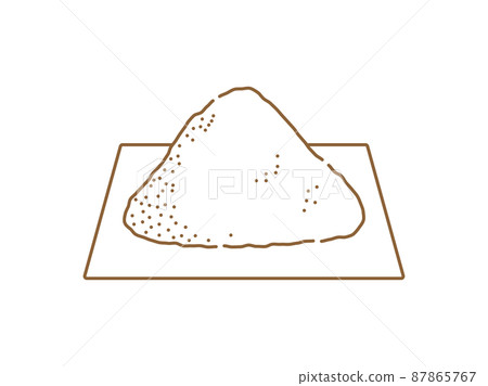 麵粉、鹽和糖等白色粉末的圖像 87865767