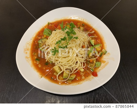 Avocado and paprika gazpacho cocktail Avocado and paprika gazpacho cocktail 87865844