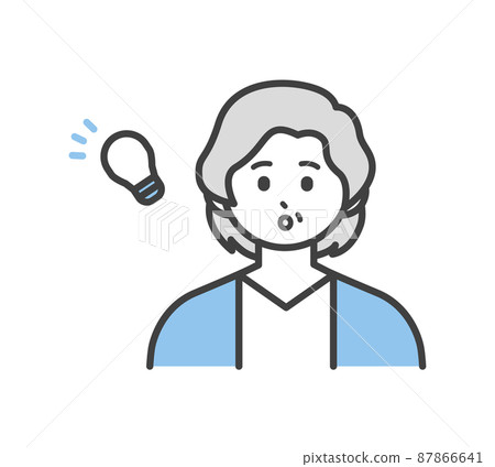 Illustration material of facial expressions and gestures of elderly women Illustration material of facial expressions and gestures of elderly women 87866641