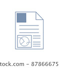 Documents with pie charts 87866675