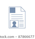 Documents with silhouettes of people 87866677