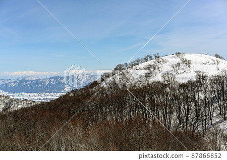 Iozen in the snowy landscape 87866852