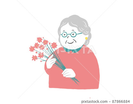 Flower-loving grandma 87866884