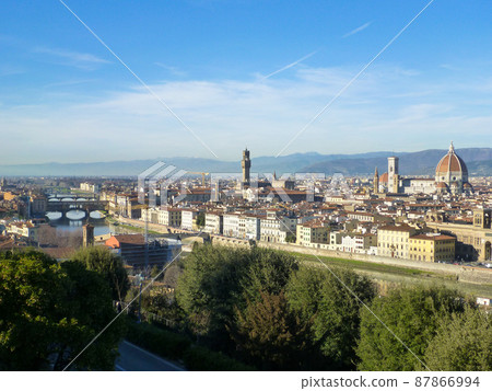 Daytime city view from Piazzale Michelangelo in Florence, Italy Daytime city view from Piazzale Michelangelo in Florence, Italy 87866994