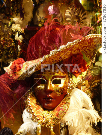 Authentic Venetian mask for carnival in Italy 87867030