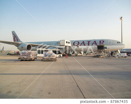 Qatar Aircraft A330 Arriving at Iran-Tehran Airport Qatar Aircraft A330 Arriving at Iran-Tehran Airport 87867435