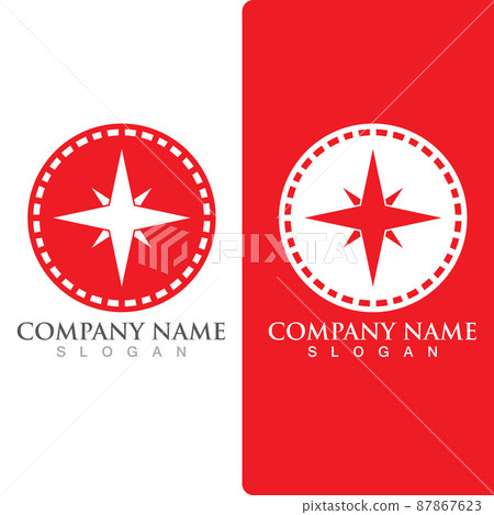 Compass logo and symbol gps vector 87867623