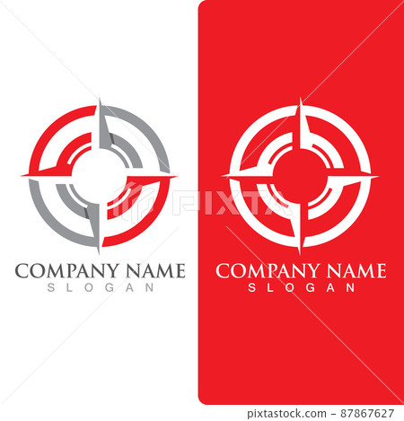 Compass logo and symbol gps vector 87867627