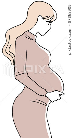 Pregnant woman illustration 87868909