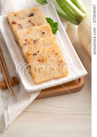 carrot cake cabbage cake food New year turnip cake ルオポガオ 大根ケーキ 87869087