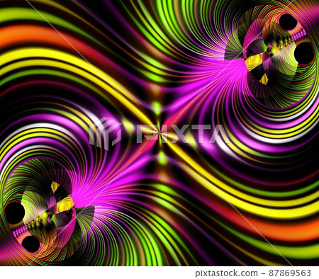 Computer generated abstract colorful fractal artwork 87869563
