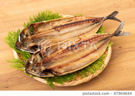 Dried fish with open mackerel 87869684