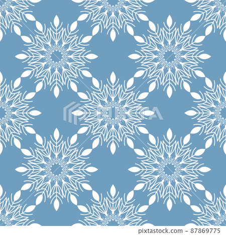 Winter seamless pattern with white snowflakes... - Stock Illustration ...