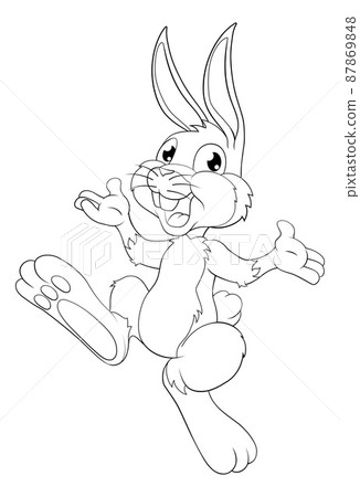 Easter Bunny Cartoon Rabbit Illustration Easter Bunny Cartoon Rabbit Illustration 87869848