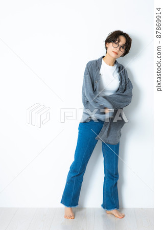 Denim women short hair Denim women short hair 87869914