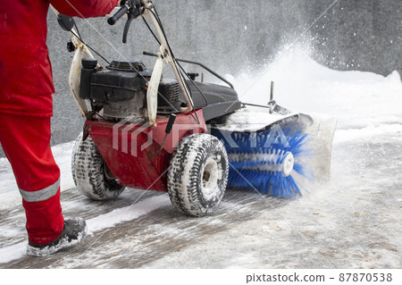 special machine for snow removal cleans the road special machine for snow removal cleans the road 87870538