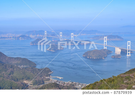 [Shimanami Kaido]從Kirosan展望台公園的Kirosan展望台眺望絕景 87870939