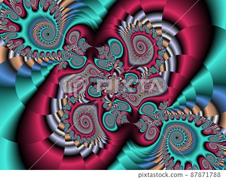 Computer generated abstract colorful fractal artwork 87871788