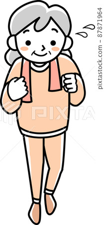 Senior woman running 87871964