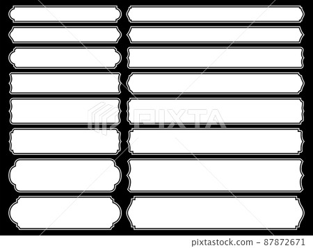 Horizontal Western-style label frame set Horizontal Western-style label frame set 87872671